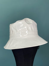 Load image into Gallery viewer, White Shiny Pleather Bucket Hat
