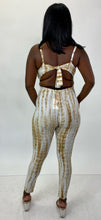 Load image into Gallery viewer, Tabria Majors x Fashion to Figure Light Brown and White Tie Dye Spaghetti Strap Jumpsuit, Size 1
