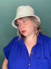 Load image into Gallery viewer, White Shiny Pleather Bucket Hat
