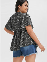 Load image into Gallery viewer, BloomChic V-Neck Flutter Sleeve Blouse
