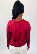 Load image into Gallery viewer, Back view of size 12 Maria Cornejo for 11Honoré berry pink cowl neck satin top on a size 12 model.
