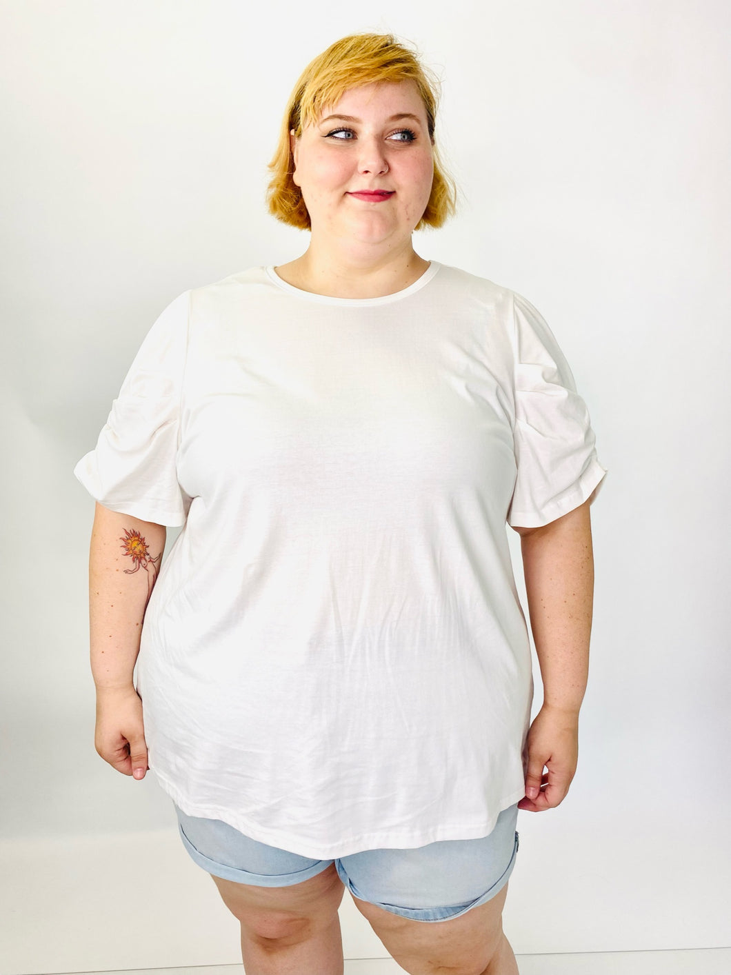 City Chic White Tee, Size XXL