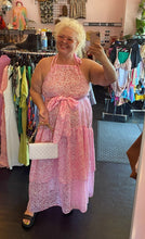 Load image into Gallery viewer, Zelie For She Pink Floral Halter Top Maxi Dress, Size 1X
