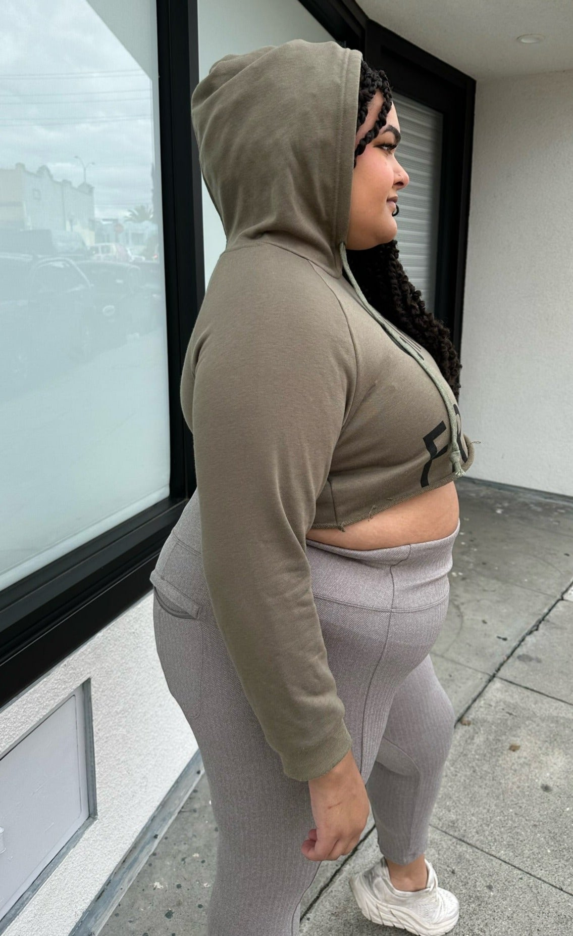 Cropped plus sales size hoodie