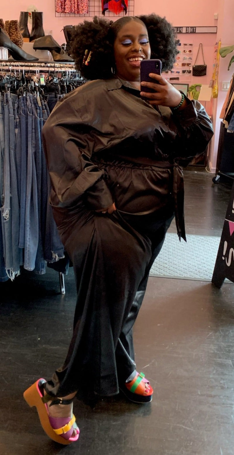 Eloquii sales black jumpsuit