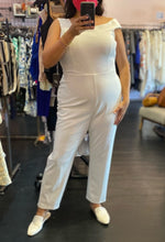 Load image into Gallery viewer, Adrianna Papell White Asymmetrical Shoulder Jumpsuit, Size 18
