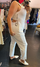 Load image into Gallery viewer, Adrianna Papell White Asymmetrical Shoulder Jumpsuit, Size 18
