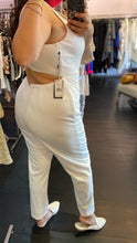 Load image into Gallery viewer, Adrianna Papell White Asymmetrical Shoulder Jumpsuit, Size 18
