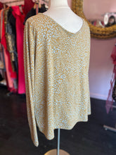 Load image into Gallery viewer, Zelie for She Yellow and Gray Animal Print Long Sleeve Top, Size 2X &amp; 3X Available!
