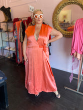 Load image into Gallery viewer, Maria Cornejo Coral Satin Maxi Wrap Dress, Multiple Sizes
