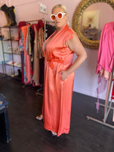 Load image into Gallery viewer, Maria Cornejo Coral Satin Maxi Wrap Dress, Multiple Sizes
