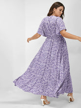 Load image into Gallery viewer, BLOOMCHIC DITSY FLORAL SPLIT HEM FLUTTER SLEEVE POCKETS DRESS MULTIPLE COLORS SIZES
