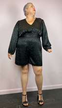 Load image into Gallery viewer, Smoking Jacket Style Romper with Cheetah Print
