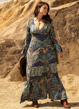 Load image into Gallery viewer, Bloomchic Paisley Maxi Wrap Dress, Multiple Colors &amp; Sizes Available!
