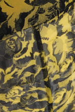 Load image into Gallery viewer, GANNI Black and Yellow Floral Mesh Leggings, Size 16/18 and 22/24
