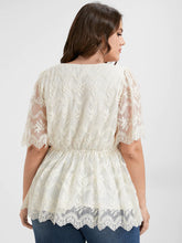 Load image into Gallery viewer, BloomChic Solid Lace BabyDoll Style Blouse
