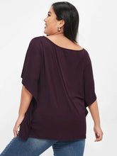 Load image into Gallery viewer, BLOOMCHIC OFF THE SHOULDER DOLMAN SLEEVE T-SHIRT 100% MODAL PLUS SIZE
